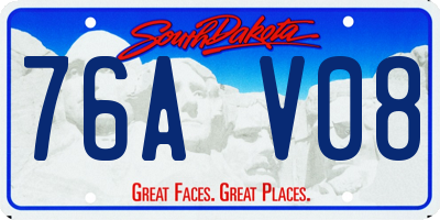 SD license plate 76AV08