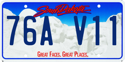 SD license plate 76AV11