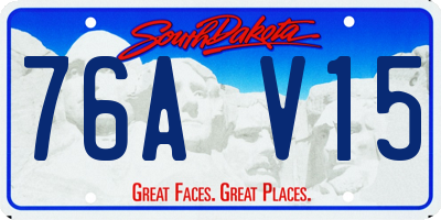 SD license plate 76AV15
