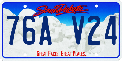 SD license plate 76AV24