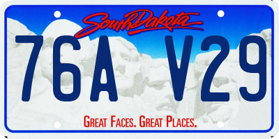 SD license plate 76AV29