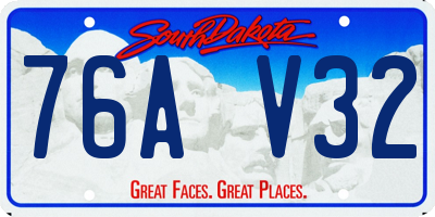 SD license plate 76AV32