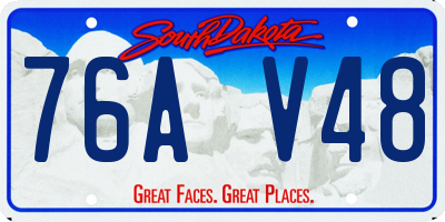 SD license plate 76AV48