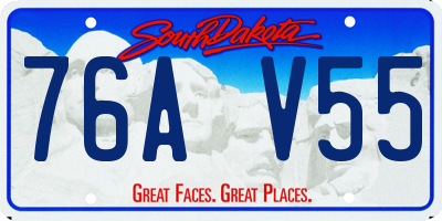 SD license plate 76AV55