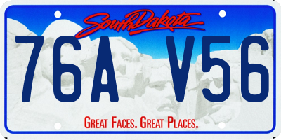 SD license plate 76AV56