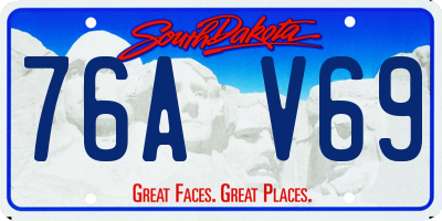 SD license plate 76AV69