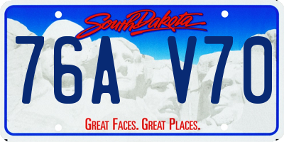 SD license plate 76AV70