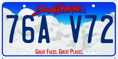 SD license plate 76AV72