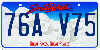 SD license plate 76AV75