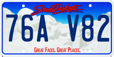 SD license plate 76AV82