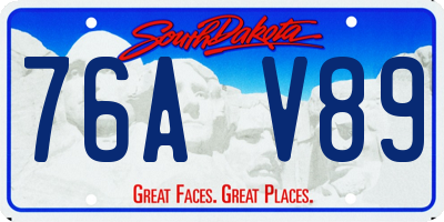 SD license plate 76AV89