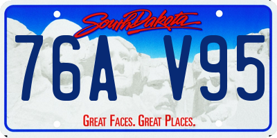 SD license plate 76AV95