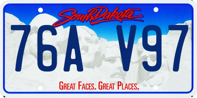 SD license plate 76AV97