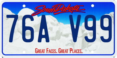 SD license plate 76AV99