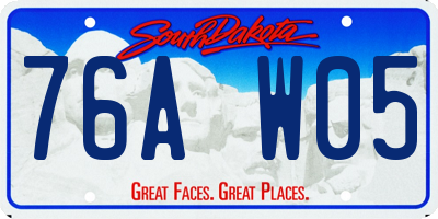 SD license plate 76AW05