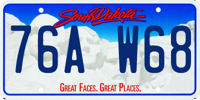 SD license plate 76AW68
