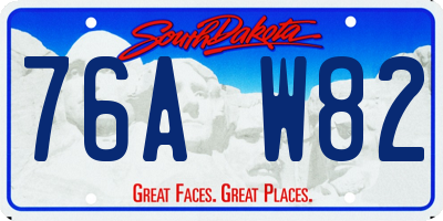 SD license plate 76AW82