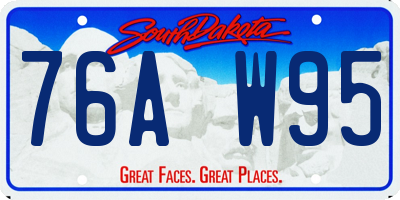 SD license plate 76AW95