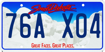 SD license plate 76AX04