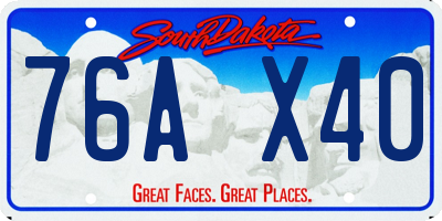 SD license plate 76AX40