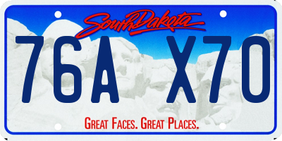 SD license plate 76AX70