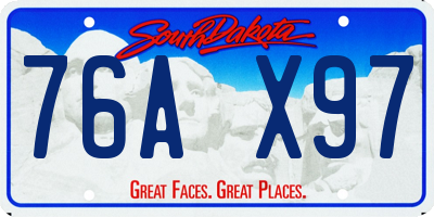 SD license plate 76AX97