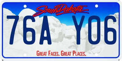 SD license plate 76AY06