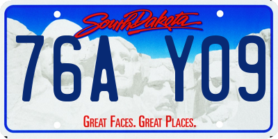 SD license plate 76AY09