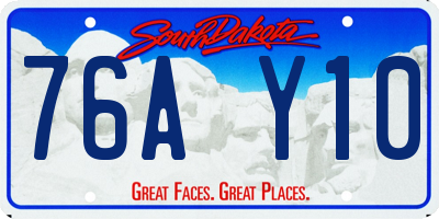 SD license plate 76AY10