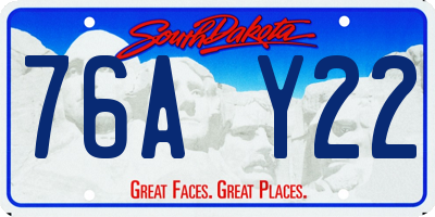 SD license plate 76AY22