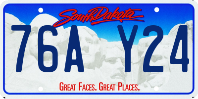 SD license plate 76AY24