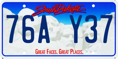 SD license plate 76AY37
