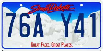 SD license plate 76AY41