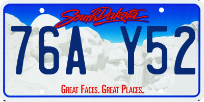 SD license plate 76AY52