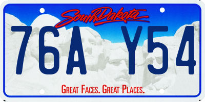 SD license plate 76AY54