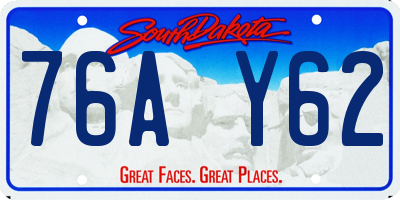 SD license plate 76AY62