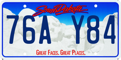 SD license plate 76AY84