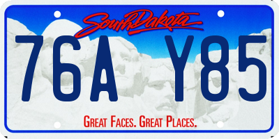 SD license plate 76AY85