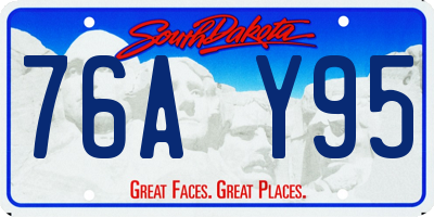 SD license plate 76AY95
