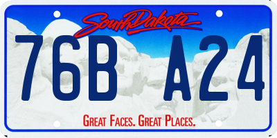 SD license plate 76BA24