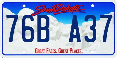 SD license plate 76BA37