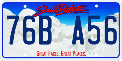 SD license plate 76BA56