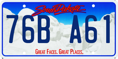 SD license plate 76BA61