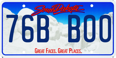 SD license plate 76BB00
