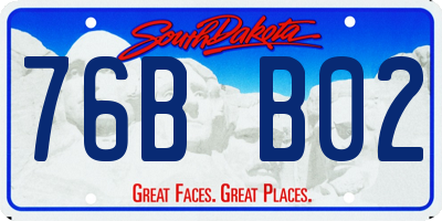 SD license plate 76BB02