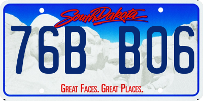 SD license plate 76BB06