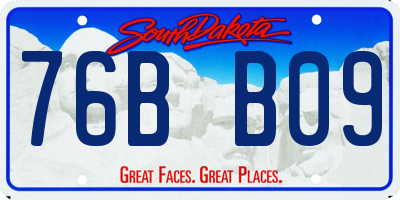 SD license plate 76BB09