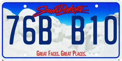 SD license plate 76BB10