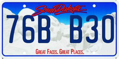 SD license plate 76BB30