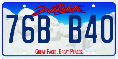 SD license plate 76BB40